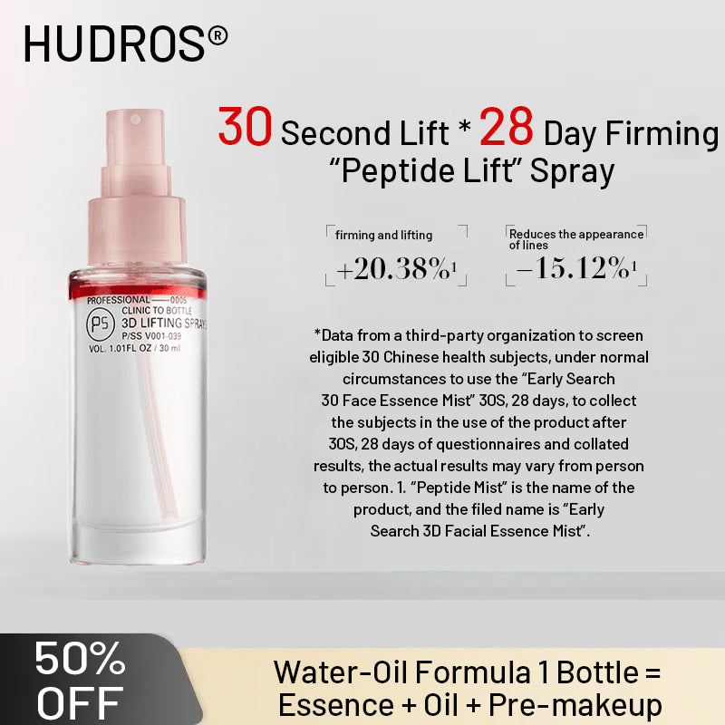 🔥Final 3 Hours[69% OFF]:💎HUDROS® Peptides Firming & Lifting Spray(⚡️Lifting in 30 seconds Firming in 28 days丨0️⃣alcohol 0️⃣pigments 0️⃣emulsifiers)