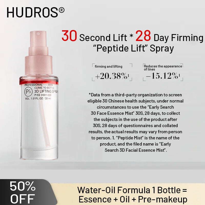 HUDROS® Firming Peptide Essence Mist-Hydration + Firming in One Spray