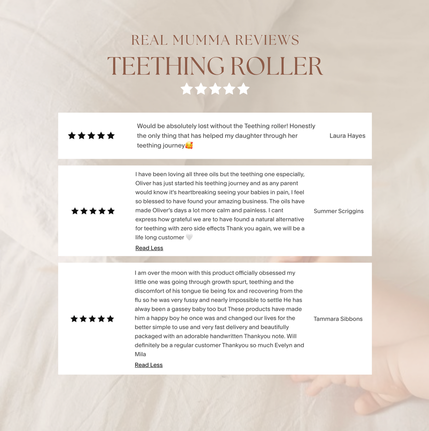 Teething Roller ~ A Thousand Roses