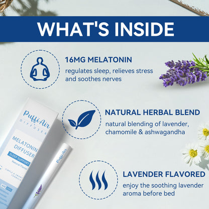 PuffiAir Aroma Diffuser Set – Natural Wellness Kit with Mullein, Milk Thistle & Melatonin Diffusers – 600 Puffs Each